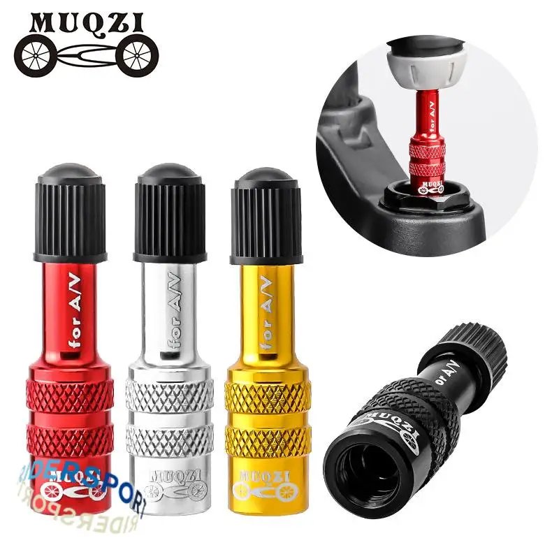 MUQZI Mountain Bike Aerated Fork Shock Absorber Rear Gall Bladder American AV Aerated Extension Conversion Nozzle Accessories