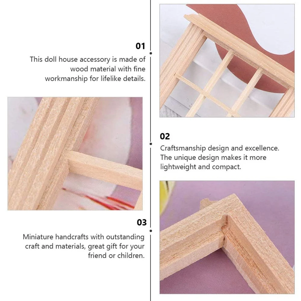 2 قطعة أثاث صغير بيت الدمية إطار نافذة مصغر نموذج الديكور النوافذ دمية الأثاث لعبة