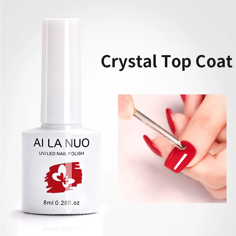 Capa Base de goma para uñas, 8ml, sin necesidad de limpiar, capa superior de piel mate, esmalte de Gel de imprimación de cristal, pegamento UV, accesorios para uñas