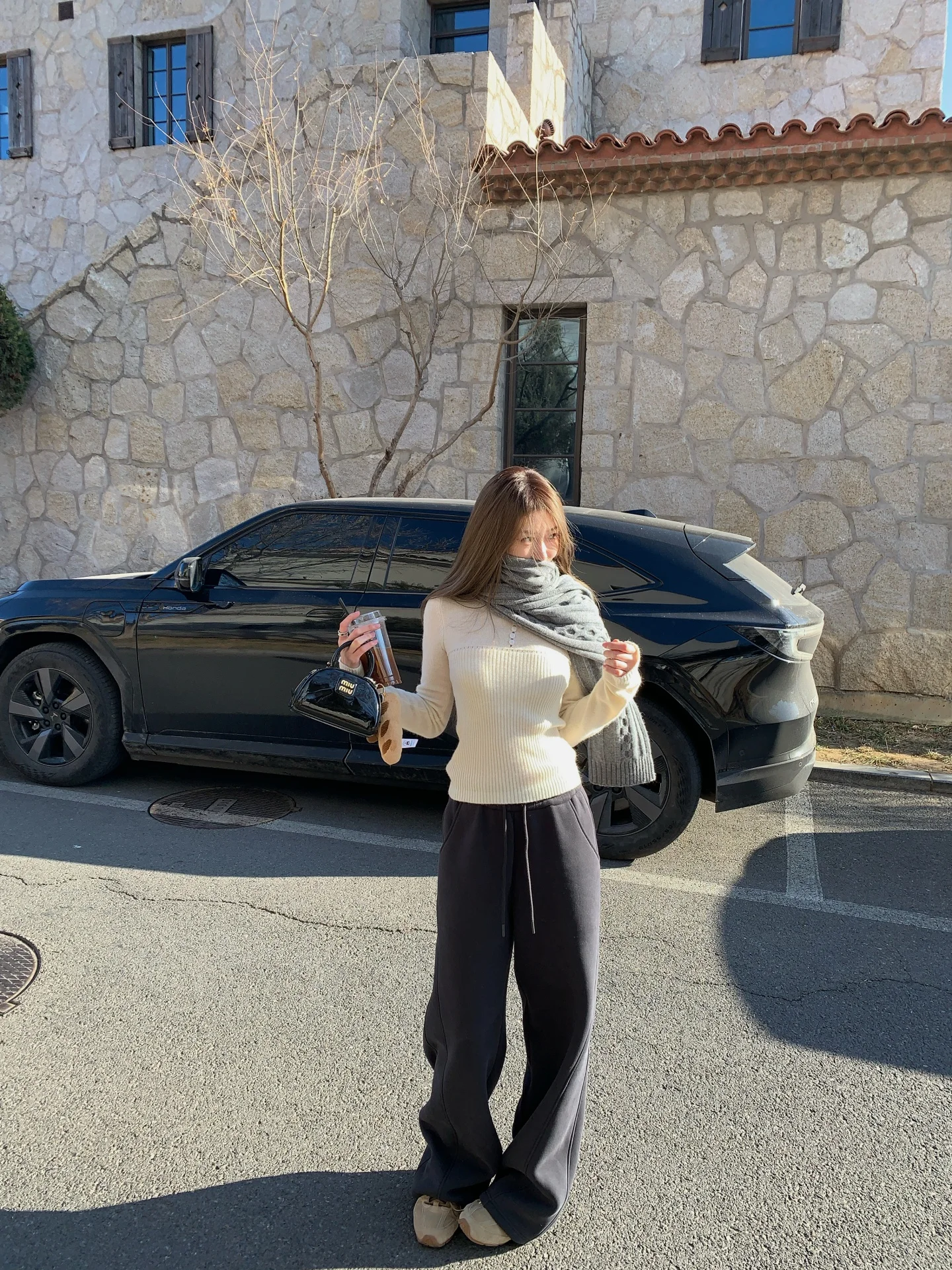 

Warm Fce plus Size Wide Leg Sweatpants Ski by Tannin Red Rabbit New Upaded 540g Cotton Polyester Blend High Waist Trousers