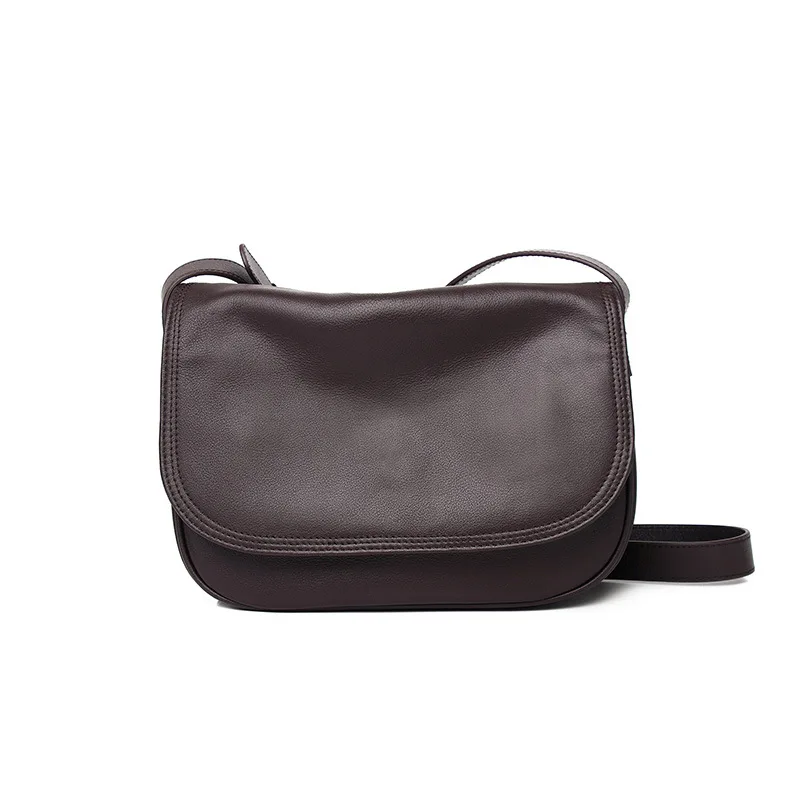 

Модная женская сумка из натуральной кожи, новый стиль, сумка через плечо на одно плечо, большая вместимость, простая дорожная сумка Ba