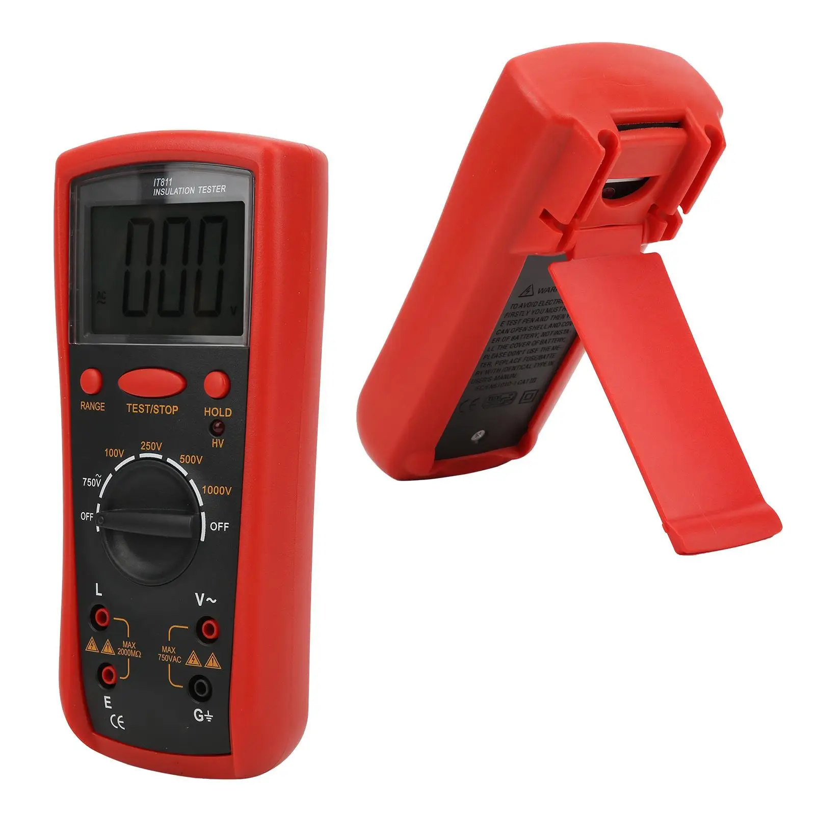 Digital Insulation Resistance Meter IT811 Megohm Tester with LCD Display - Accurate Ohmmeter for Electrical Testing