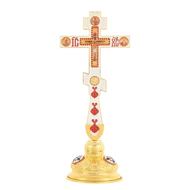 Imagem -04 - Holy Alloy Wall Cross Table Religioso Cristão Bênção Católica Decoração Igreja