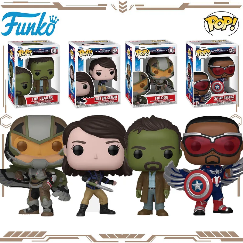 

Funko POP оригинальный Marvel Капитан Америка Сокол Рут Летучая мышь Серафим Лидер Фигурка Игрушки для мальчиков и девочек Подарок Коллекционная модель