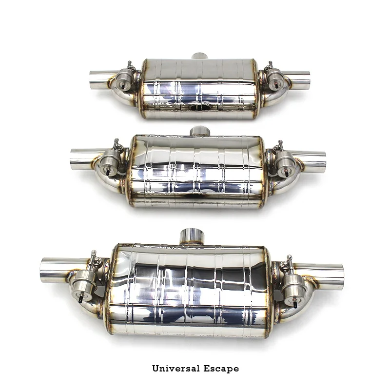 Performance valve control Various Models Exhaust Pipe Muffler 304 Stainless Steel Universal Exhaust dynaflow Mufflers