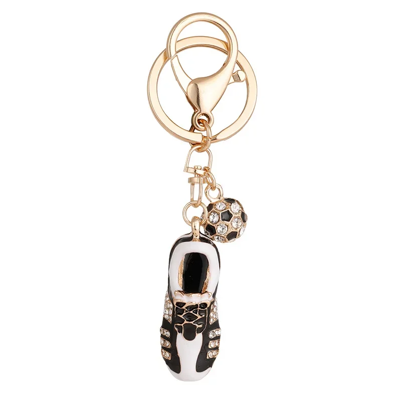 

Cute Rhinestone Crystal Sports gifts Keychain soccer shoes football shoes Key Chain Key Ring Holder Pendant Keyring