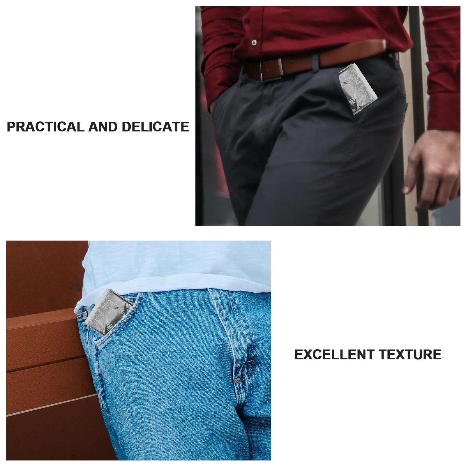 

Automatic Opening Cigarette Holder Stainless Steel Cigarette Case Portable Protective Cover Durable Moisture Proof Cigarettes