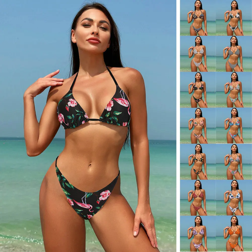 

Сексуальный комплект бикини с принтом, женский купальник, новый пуш-ап, мягкий купальник-бикини, женский купальный костюм, купальный костюм