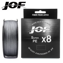 JOF 8 가닥 땋은 낚시 라인 멀티 필라멘트 150M 300M 500M 잉어 낚시 일본 Pe 라인 땋은 와이어 바다 낚시 액세서리