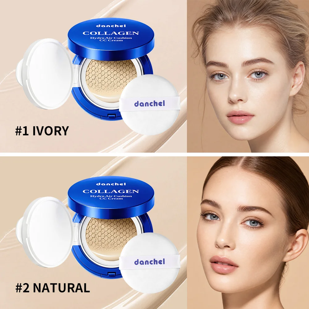 Collagen Air Cushion CC Cream Long-lasting Hydration Creamy Texture Waterproof Sweatproof Natural Dewy Finish Collagen CC Cream