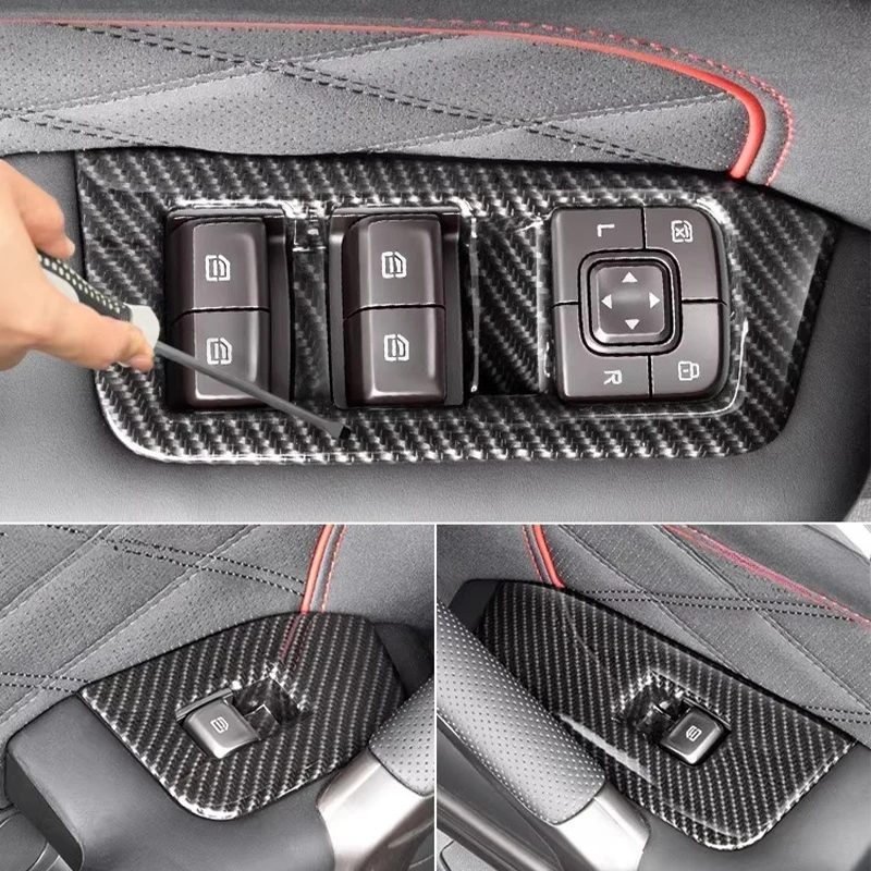 

For Jetour Traveler CDM 2023-2026 Car Interior Window Switch Panel Cover & Door Handle Protector, Refit Accessories
