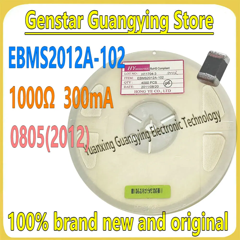 (100 pieces) EBMS2012A-102 1000Ω 300mA 0805 ±25% 2012 SMD Ferrite Bead 100% Brand New