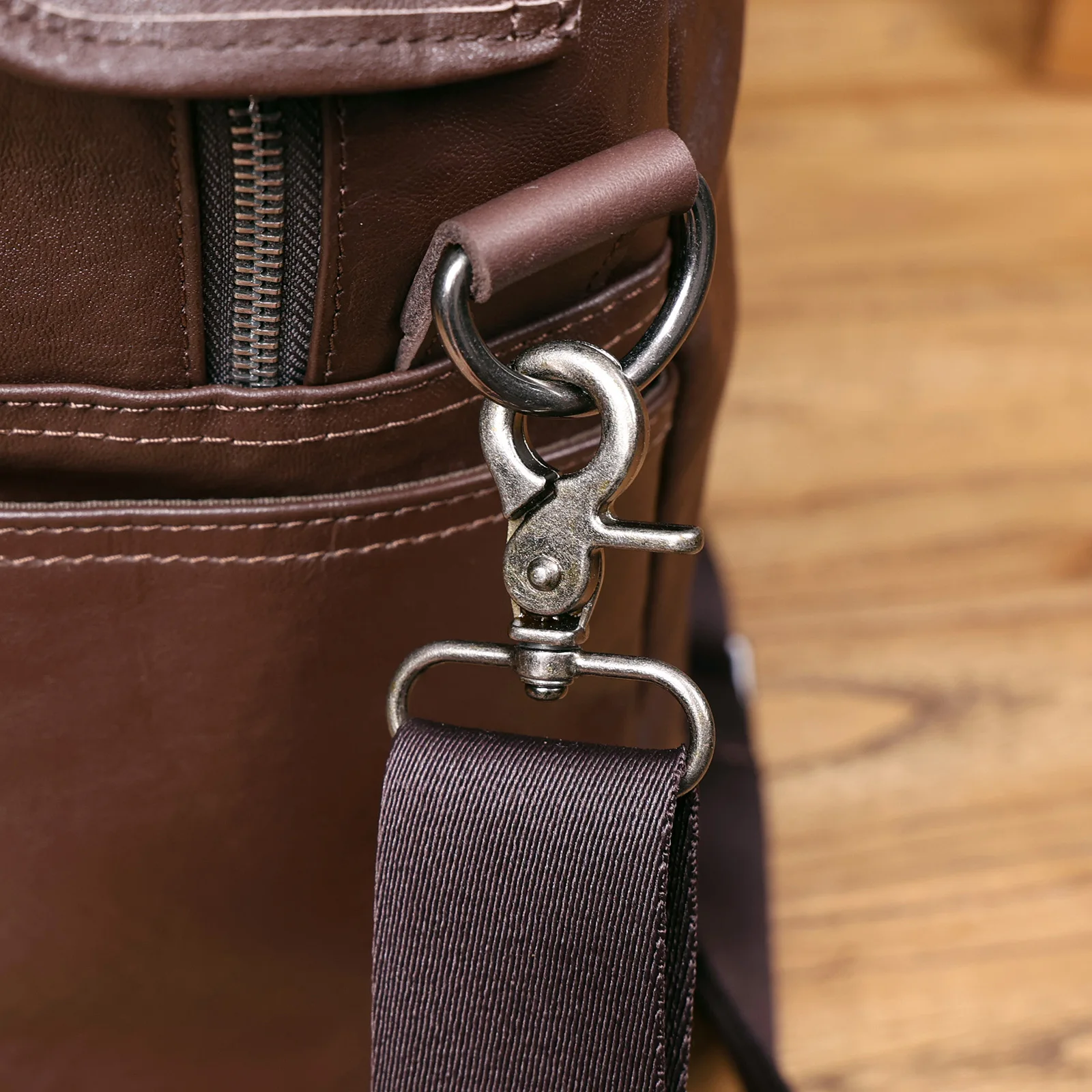 S.WORKER Vintage Echtleder Weekender Reisetasche Herren Top-Grain Rindsleder Handtasche Modische Sporttasche Handgepäck – Detail 23