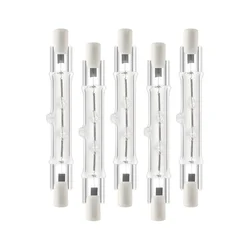 R7S Halogen Linear Lamp, Building Dimmable Lamp, Landscape Lighting, Work, 5 Pack, 118mm, 300W, 230V