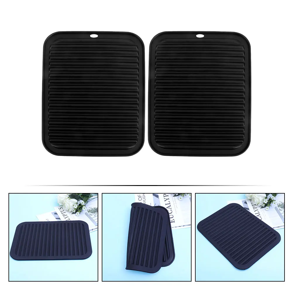 

2Pcs Silicone Trivet Mat Heat Resistant Non Slip Kitchen Table Pad for Hot Pots Pans Dishes Silicone Trivet Kitchen Supply