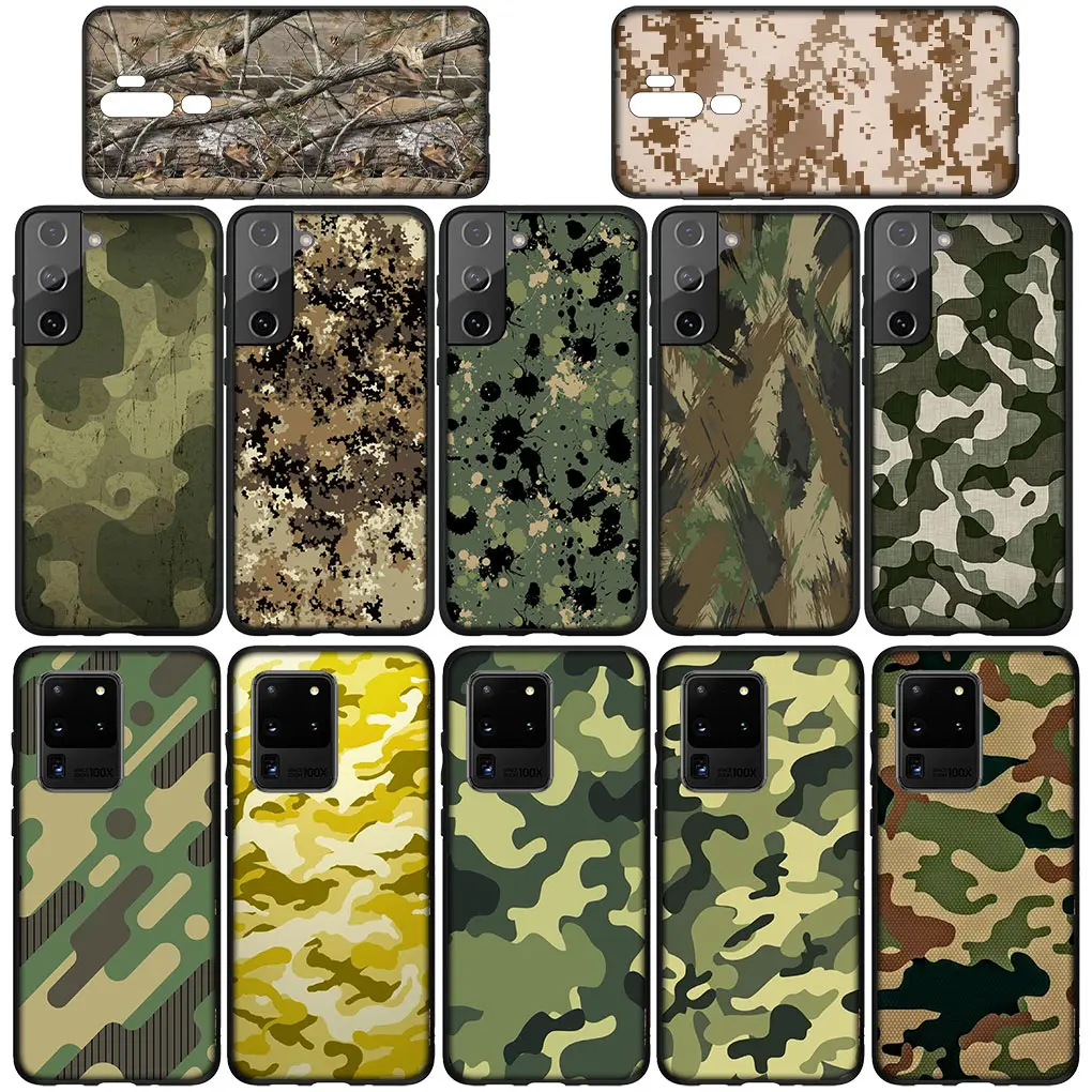 Camo Military Army Camouflage Pattern Phone Casing for Samsung Galaxy Note 20 Ultra 10 8 9 S10 Lite S9 A6 A8 Plus A9 Cover Case