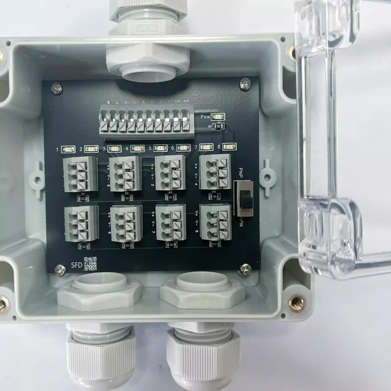 PLC Sensor Distribution Terminal Block Board DIN Rail Compatible with 2- wire & 3-wire Distance Sensor