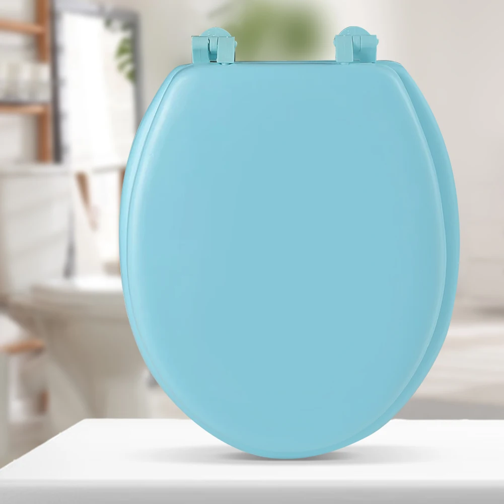 

Круглое сиденье для унитаза с плавным закрыванием, комфортная крышка-сиденье для унитаза, сменная крышка для стандартных унитазов