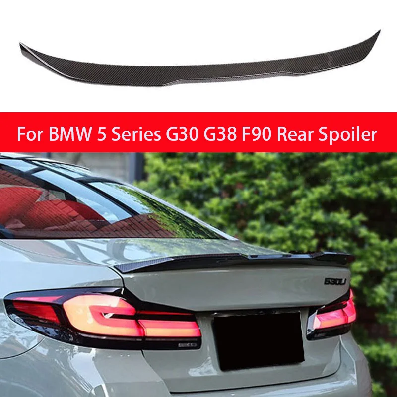 

For BMW 5 Series G30 G38 F90 M5 2017-2023 ABS Gloss Matte Black Carbon Look Back Wing Lip PRO style Rear Spoiler