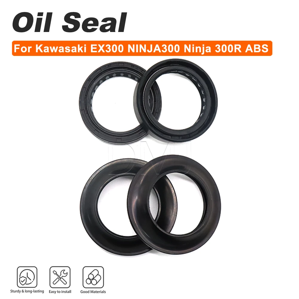 Motorcycle Oil Seal Dust Cover Front Fork For Kawasaki EX250F Ninja 250R EX300 NINJA300 Ninja 300R ABS EX 250F 300 37x50x11