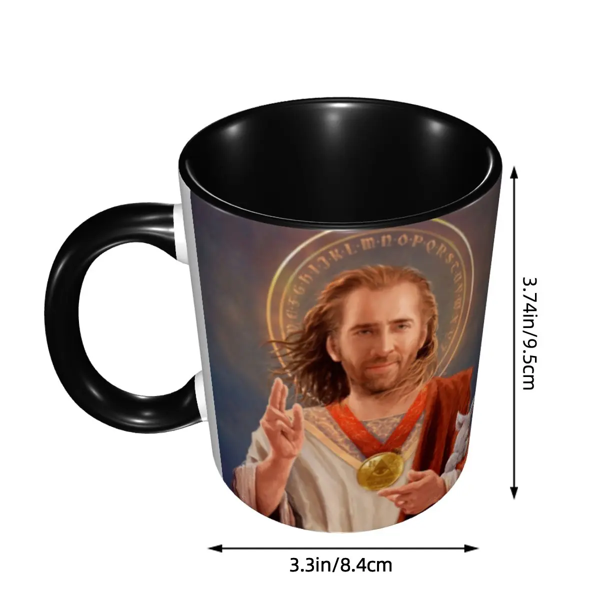 شخصية القديس نيكولاس قفص القدح DIY مضحك ميمي السيراميك الشاي الحليب فناجين القهوة