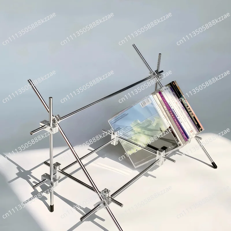 Minimalist Aesthetics CD Rack Office Desk Magazine Holder Desktop Music Album Organizer Shelf for Living Room Home Decor