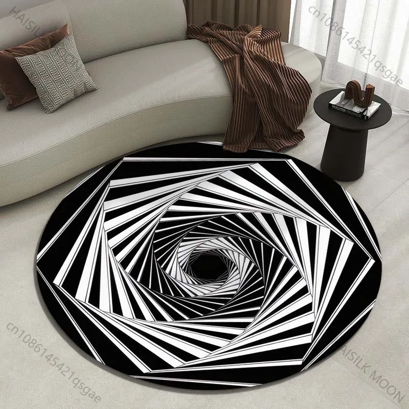 

Ковер с визуальной иллюзией вращающегося куба, несколько размеров, круглый, для гостиной, спальни, под стол, стул, диван, декоративный ковер