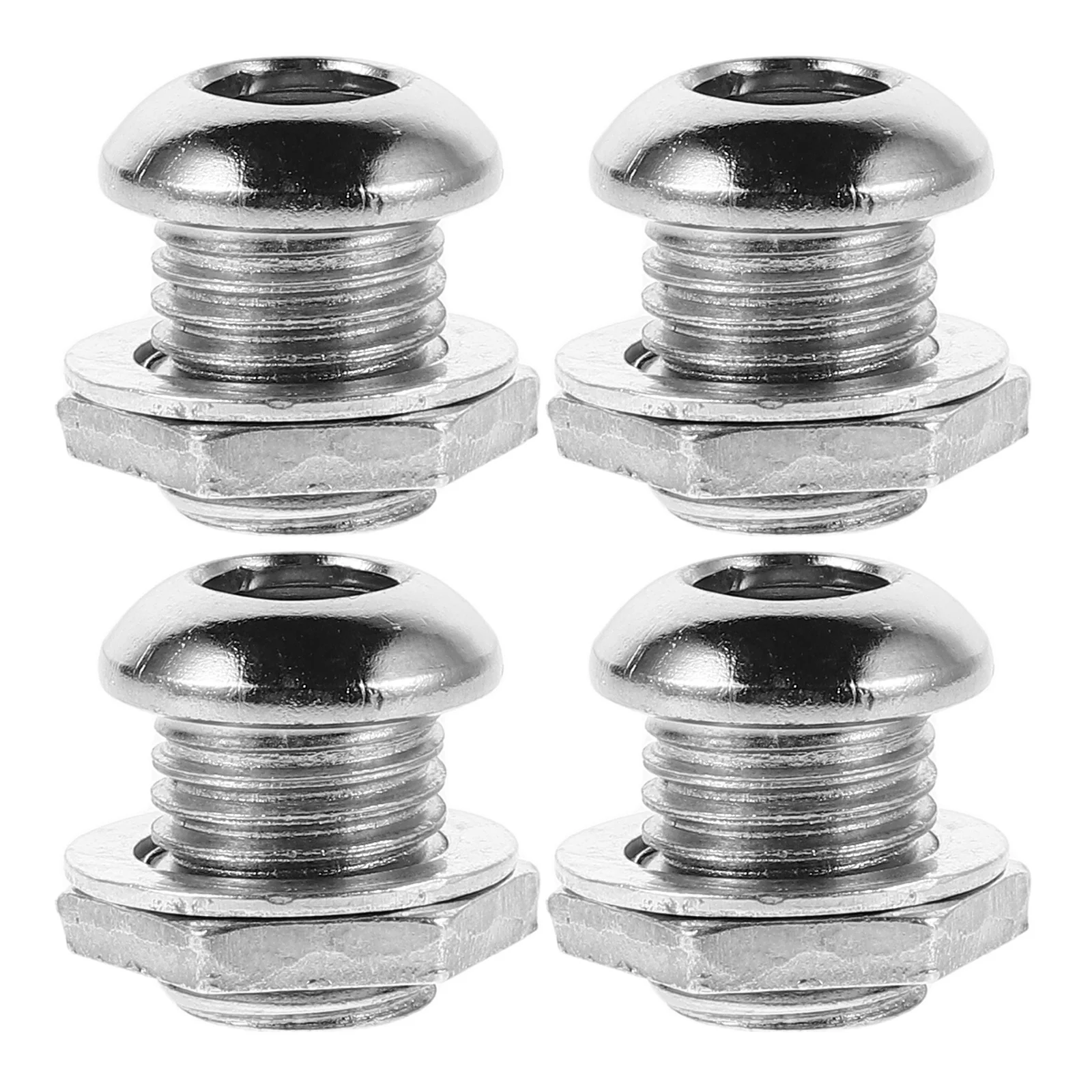 

4 Pcs Musical Instrument Drum Vent Hole Screw Parts Steel Accessory Air Ventilation Screws