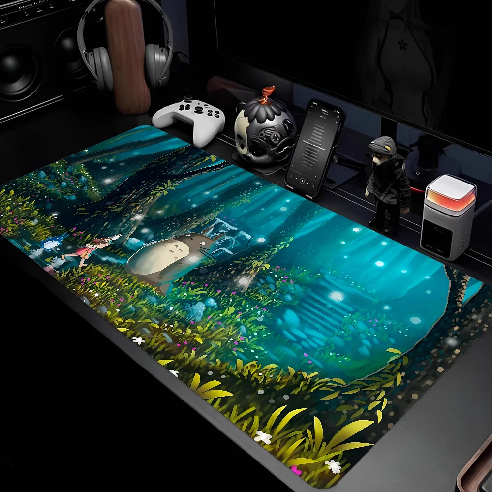 Anime Cute Mousepad Large Gaming Mouse Pad LockEdge Thickened Computer Keyboard Table Desk Mat M-My Neighbour Totoro-o