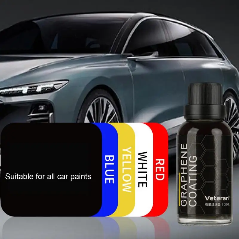 Portátil Auto Car Protective Graphene Coating Agent, Revestimento cerâmico com esponja, Evitar arranhões Chips, 30ml