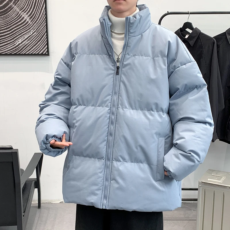 Parka casual com gola grossa masculina, jaqueta puffer feminina, casaco quente, streetwear plus size, moda inverno, 8XL