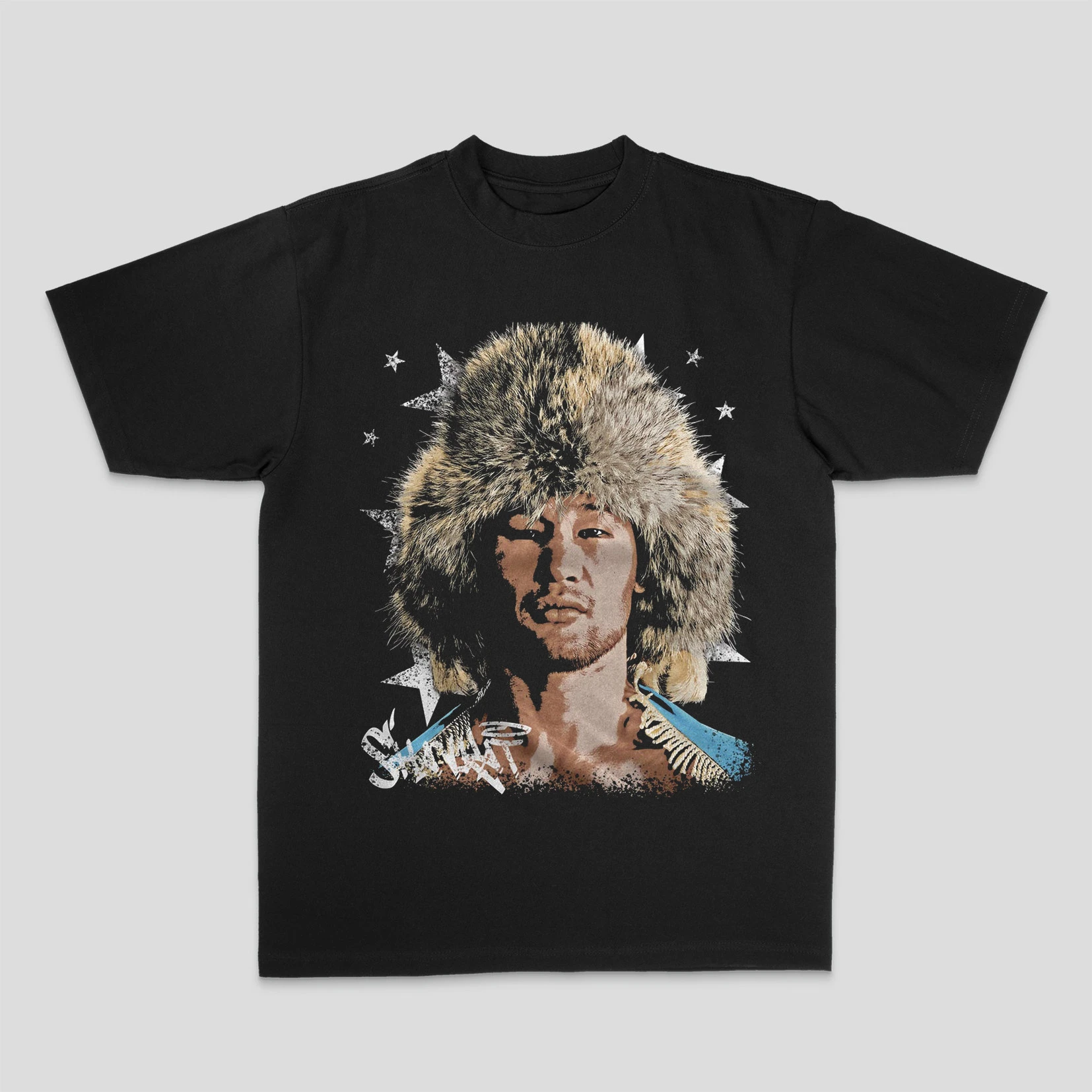Summer Slogan Diamond Garcia Portrait Print Boxing Short-Sleeved T-Shirt Both of Men and Women