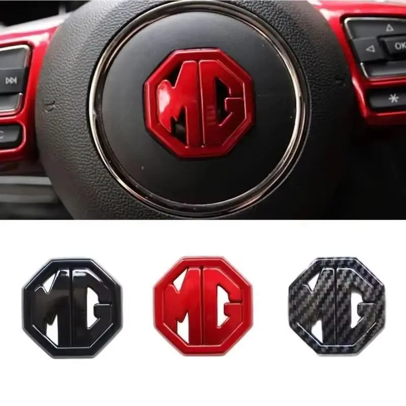 For MG ABS Car Stickers 6 ZS MG3 5 7 TF ZR ZS ES HS EZS morris 3 GS Emblem Car Steering Wheel Badge Decals Auto Accessories