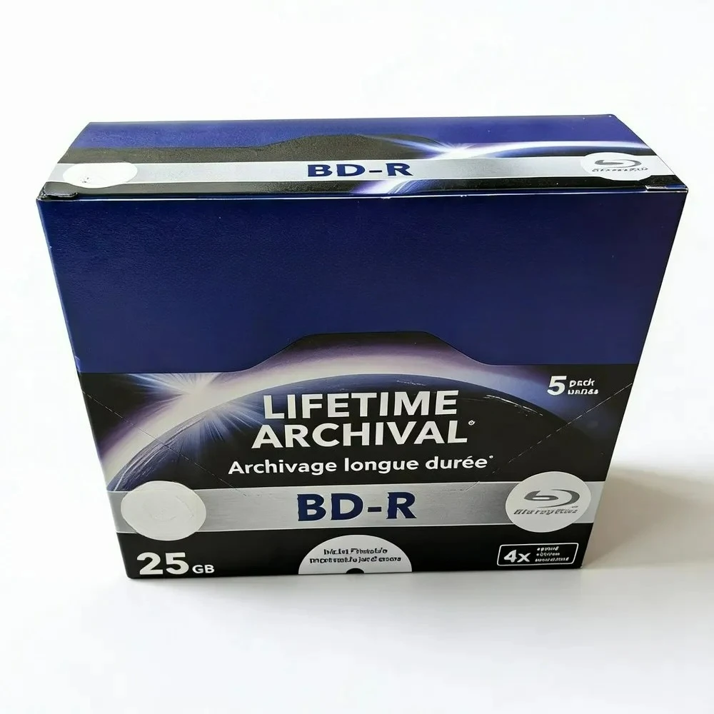 

Диски Verbatim MDisc M-Disc Blu-Ray BD-R 25 ГБ 4X для долгосрочного хранения данных, 5 шт., для струйной печати, долговечные архивные диски