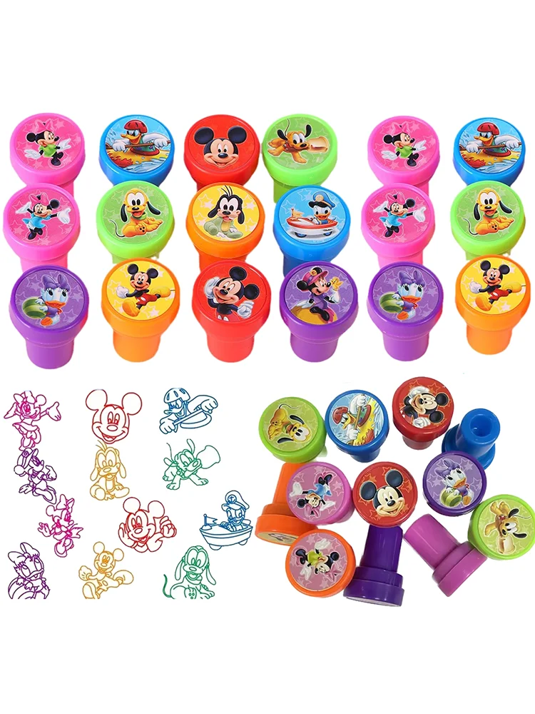 12/36 Stuks Mickey Stempel Feestartikelen Mickey Minnie Mouse Seal Stampers voor Kinderen Verjaardag Giveaway Souvenir Kraamcadeautjes - afbeelding 2