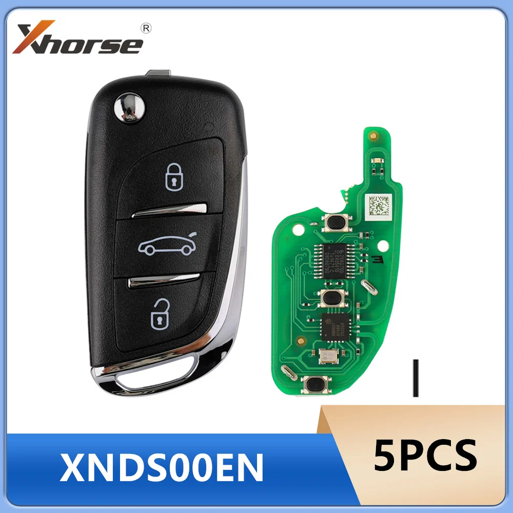5 pezzi Xhorse VVDI2 XNDS00EN DS tipo chiave remota universale wireless 3 pulsanti