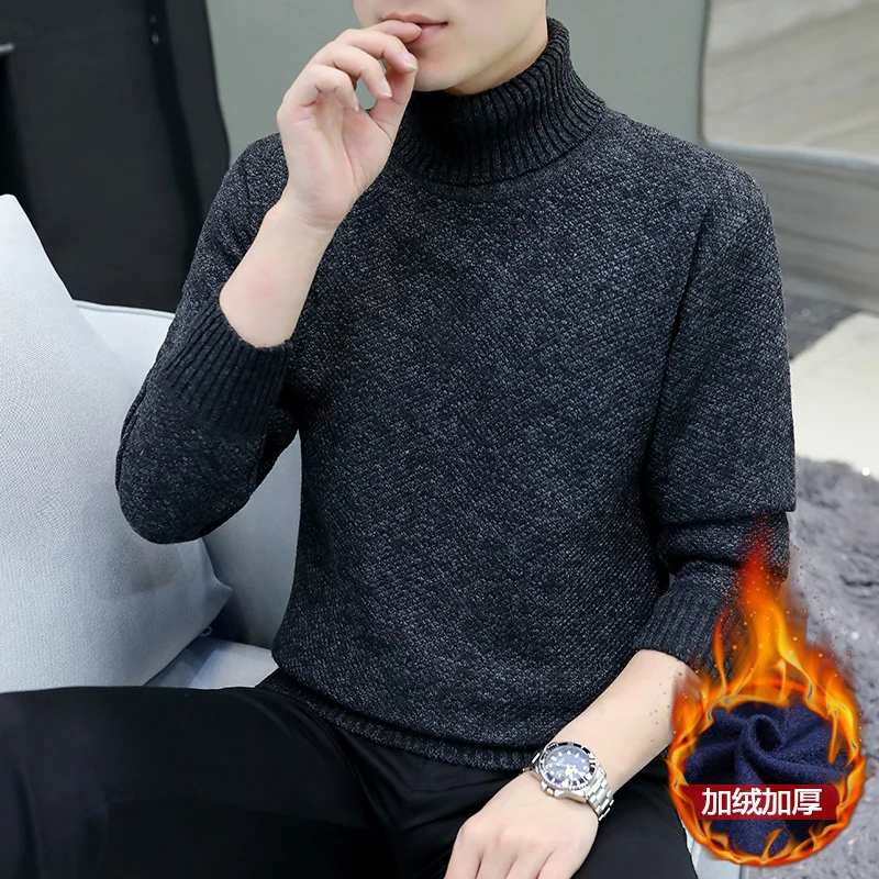 メンズウールカーディガン,カジュアルニット,厚手のハイカラー,モノクロ,学生向け,冬,若者向け,2024