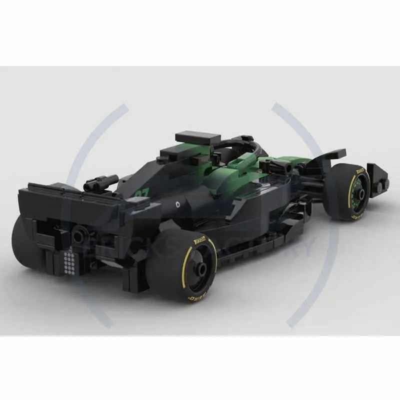 レーシングカーモデル、298ピース、ステッカー付き、子供の誕生日プレゼント、クリスマスビルディングブロックおもちゃmoc-223039-f1-c45