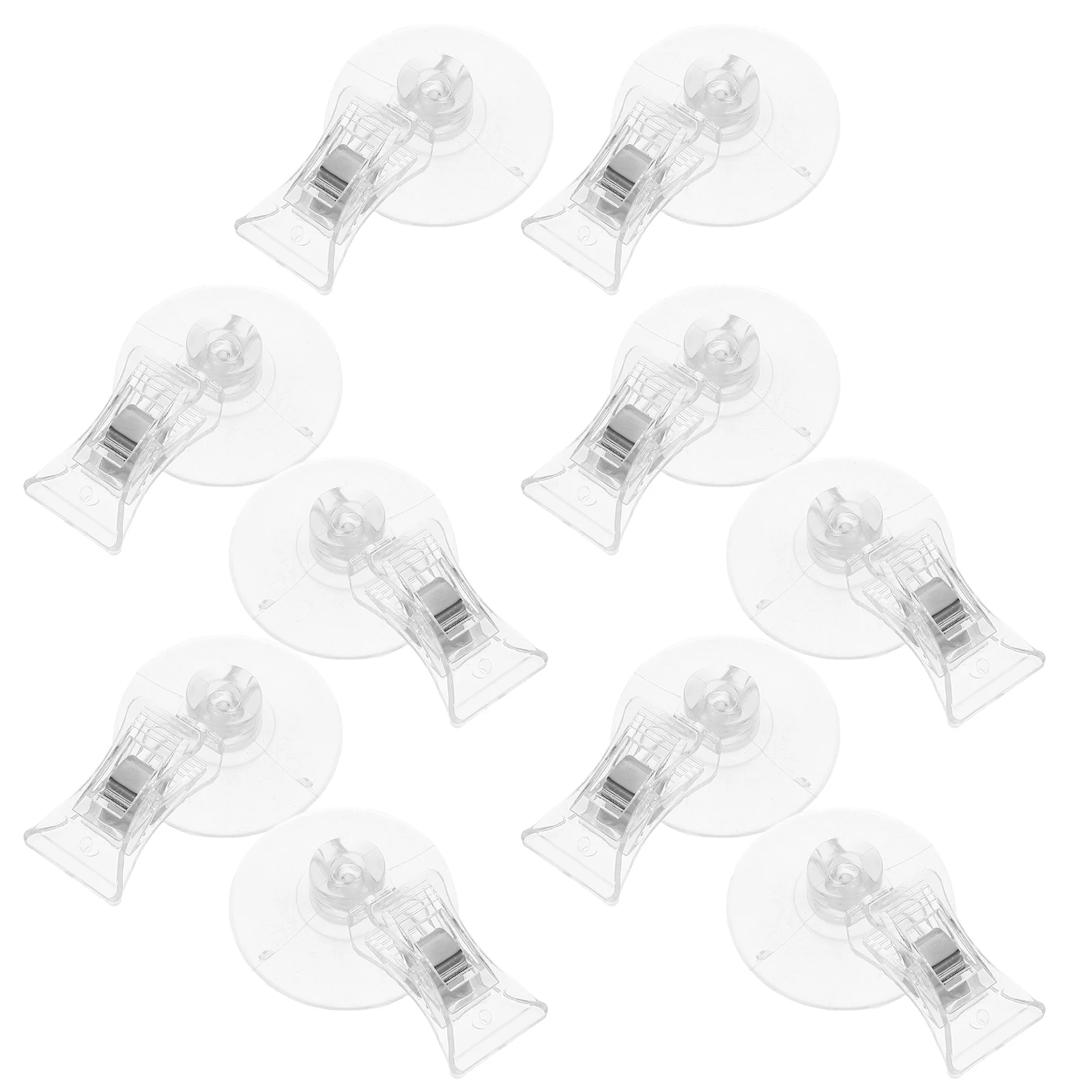 

10pcs Label Holder Clear Transparent Plastic Card Clamps Suction Cup Clips Price Tag Advertising Sign Display Clip For Store
