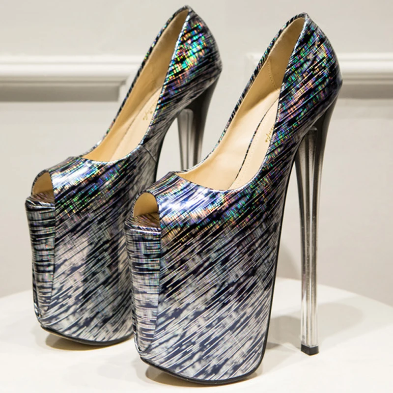 Women Pumps Ultra High Heeled 22CM Nightclub Party Shoes Woman Thin Heels Custom Summer Sexy Women Shoes Large Size 43 WSH3518