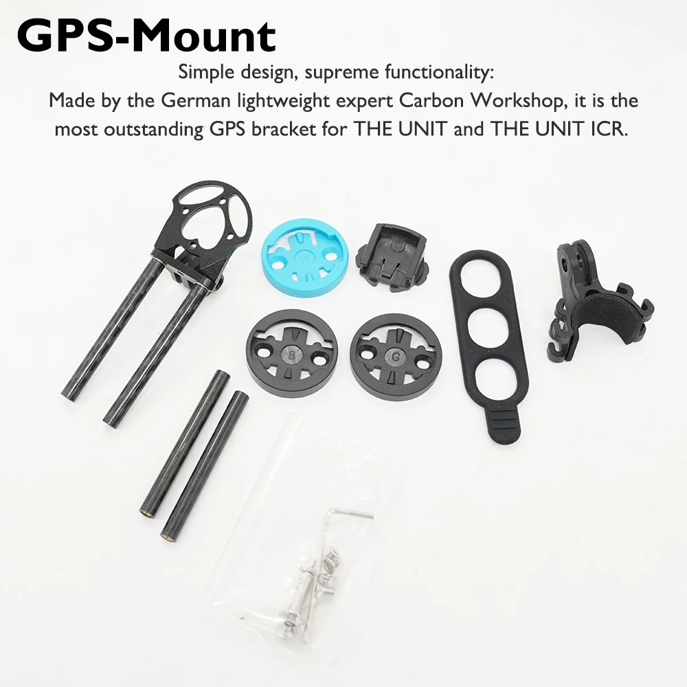 

GPS Standalone System Carbon Fiber Aluminum Alloy Bracket 6/7cm For THE UNIT ICR Garmin Wahoo No Screws 14.4g Lightweight