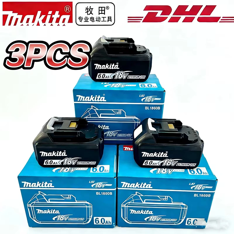 

NEW Original Makita 18v 6Ah for Makita 18V Battery BL1830B BL1850B BL1850 BL1840 BL1860 BL1815 Replacement Lithium Battery