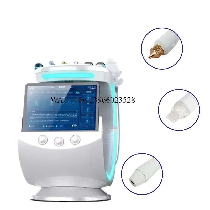 WMWMNU 2026 Desktop Hydra Facial Smart Ice Blue Hydrogen Water Micro Bubble 7in1 Comfortable Home Care