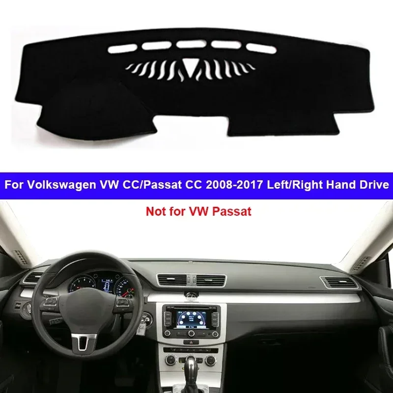 Car Dashboard Cover Dash Mat Carpet Cape For Volkswagen VW CC Passat CC 2008 - 2017