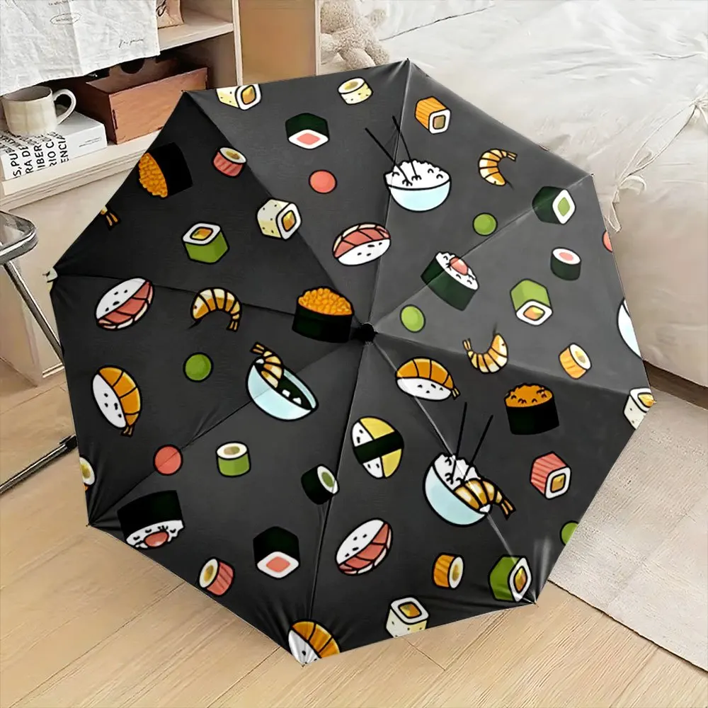 

Тематический складной зонт с ярким рисунком суши, идеально подходит для Рождества, Хэллоуина и других праздничных мероприятий, Port