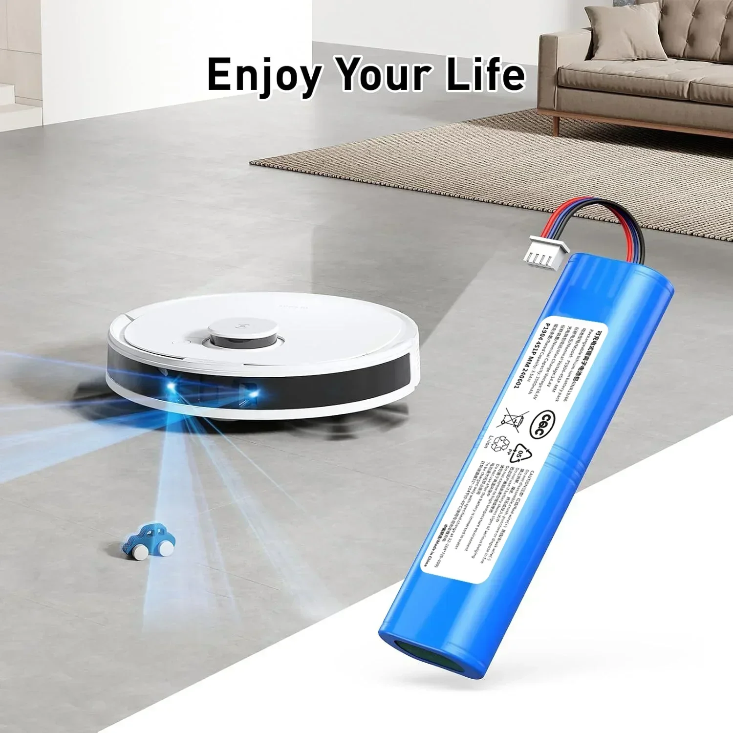 Batterie de remplacement 6500mAh pour aspirateur Robot Ecovacs Deebot Ozmo 900 901 905 920 930 937 N8 Pro 14.4V Li-Ion