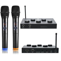 UHF 2 Channel HD Karaoke Wireless Microphone Mixer Optik Sound Quality Mic System 32 43 Inch Smart TV Video Mikser Karaoke Mixer