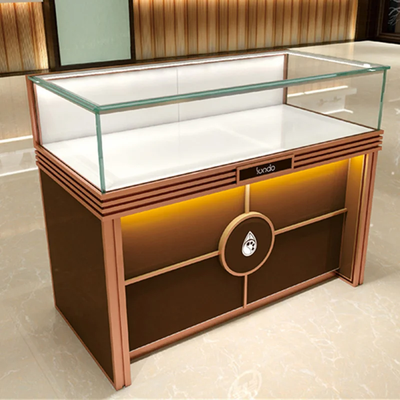 Custom. SUNDO High quality metal glass Custom Sunglasses watch Jewellery Counter Display Cabinet for jewelry exhibitor display s