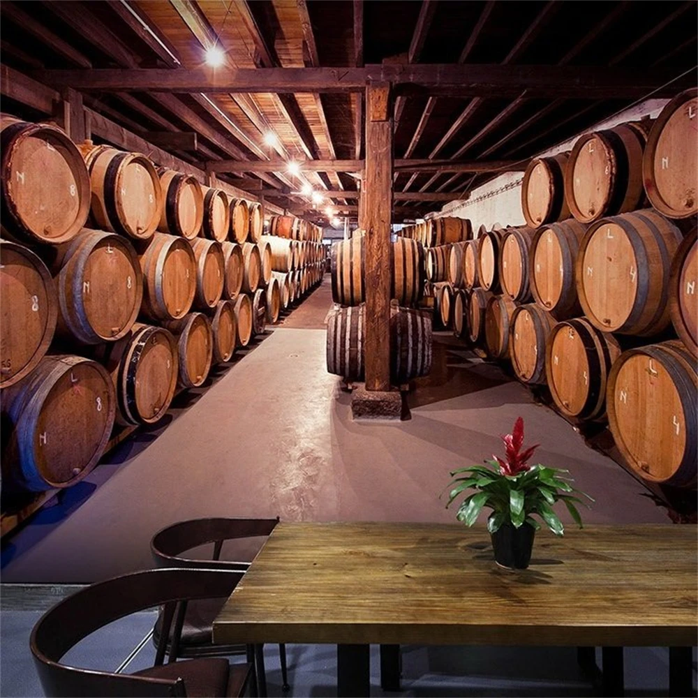 

Настенный стикер с изображением винодельни, ретро-ностальгический дизайн, деревянный барный уголок, водонепроницаемая наклейка для декора дома