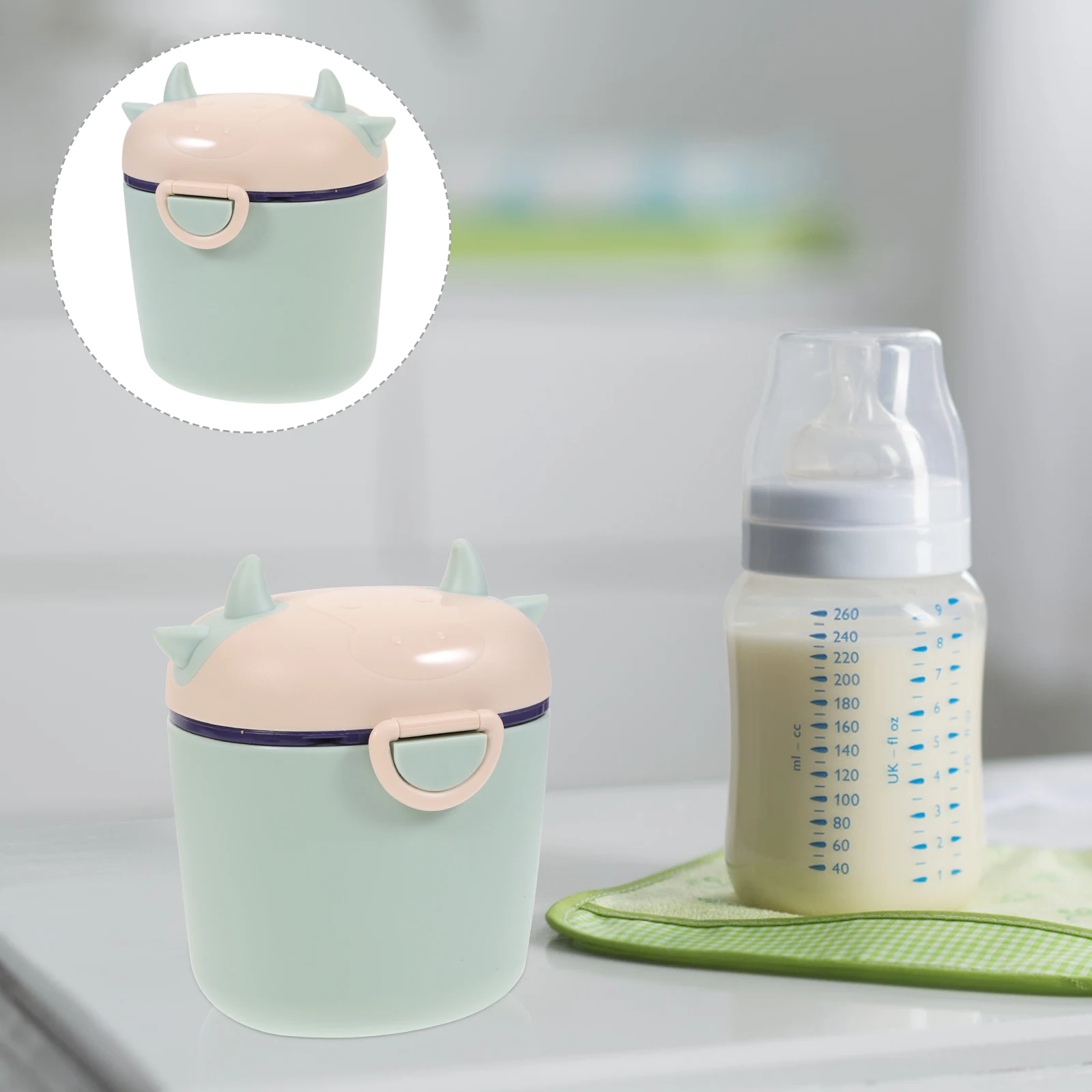 

Portable Food Container Cute Milk Powder Storage Case Leak Proof Travel Formula Dispenser Easy Clean Silica Gel Infants